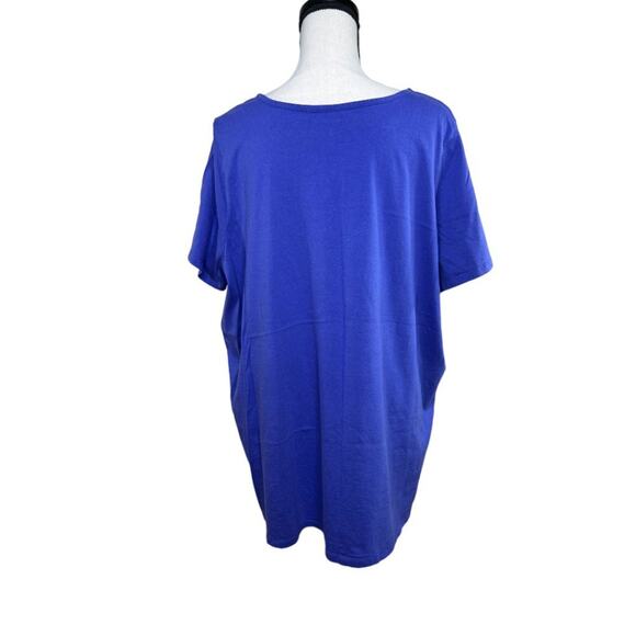 Woman Within Cutout Tee Royal Blue Size 1X - Picture 4 of 4